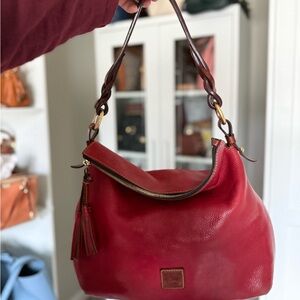 Dooney & bourke Red Florentine Leather Hobo Bag